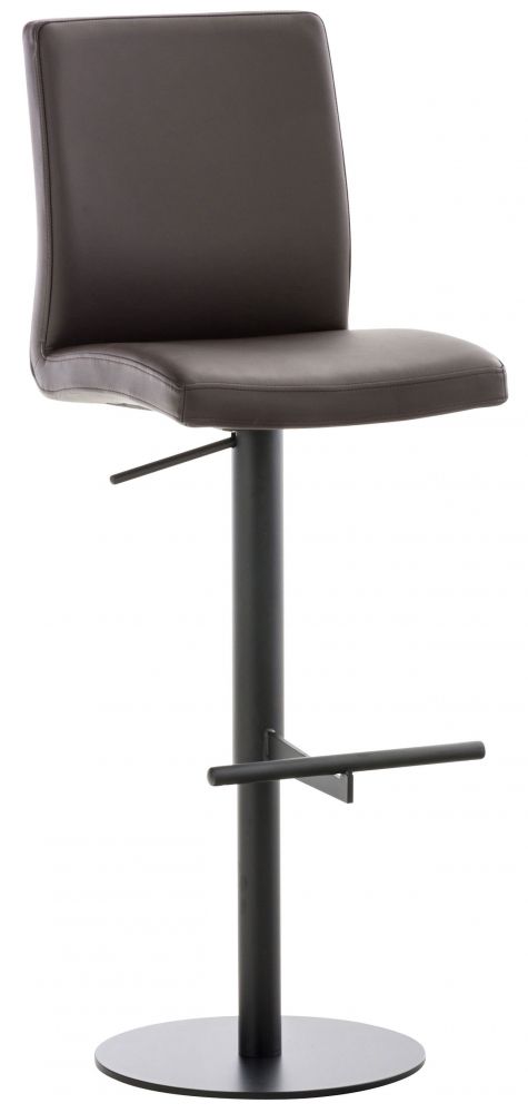 BHM Germany Barová stolička Cadiz, syntetická koža, čierna / hnedá